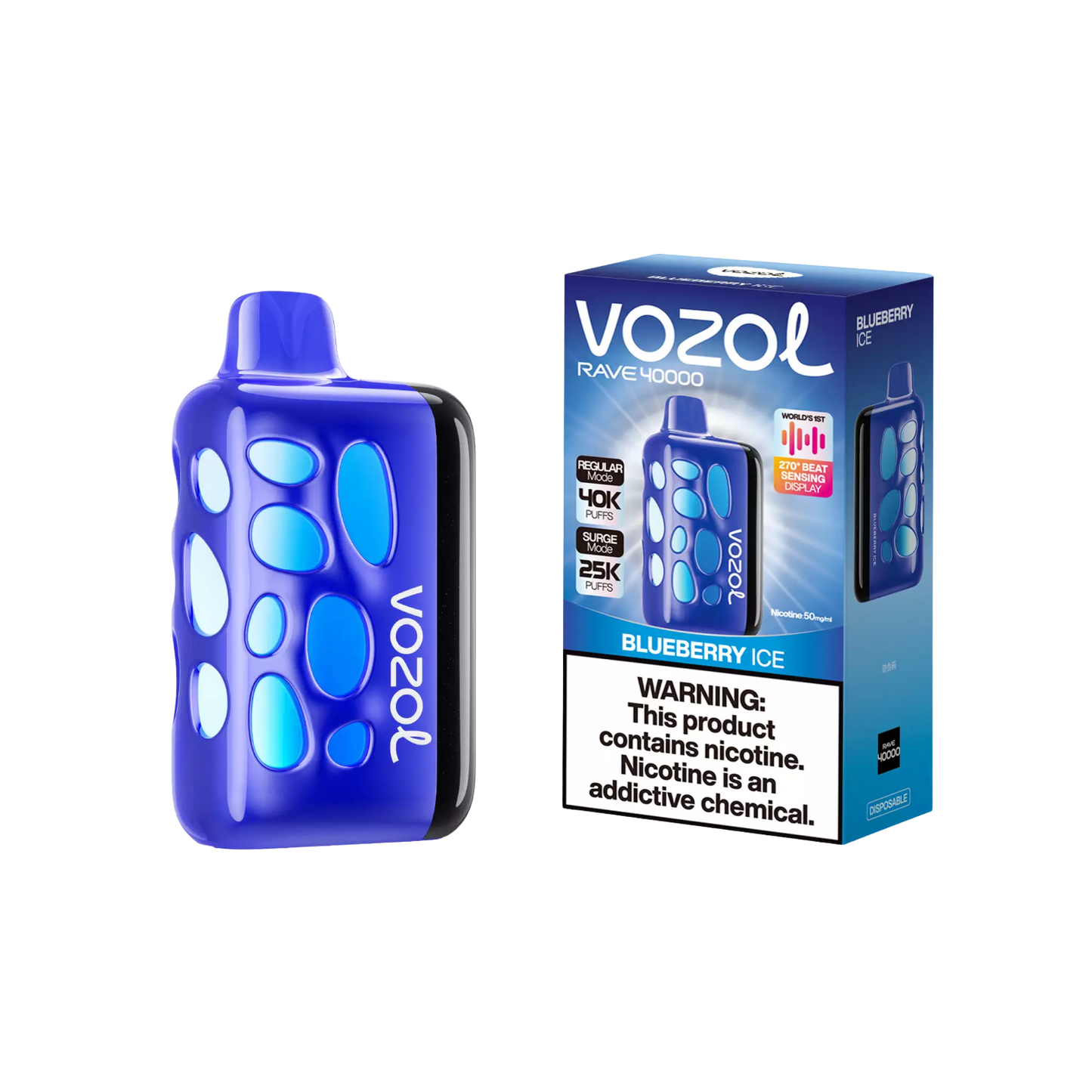 Vozol Rave 40000 | Blueberry Ice