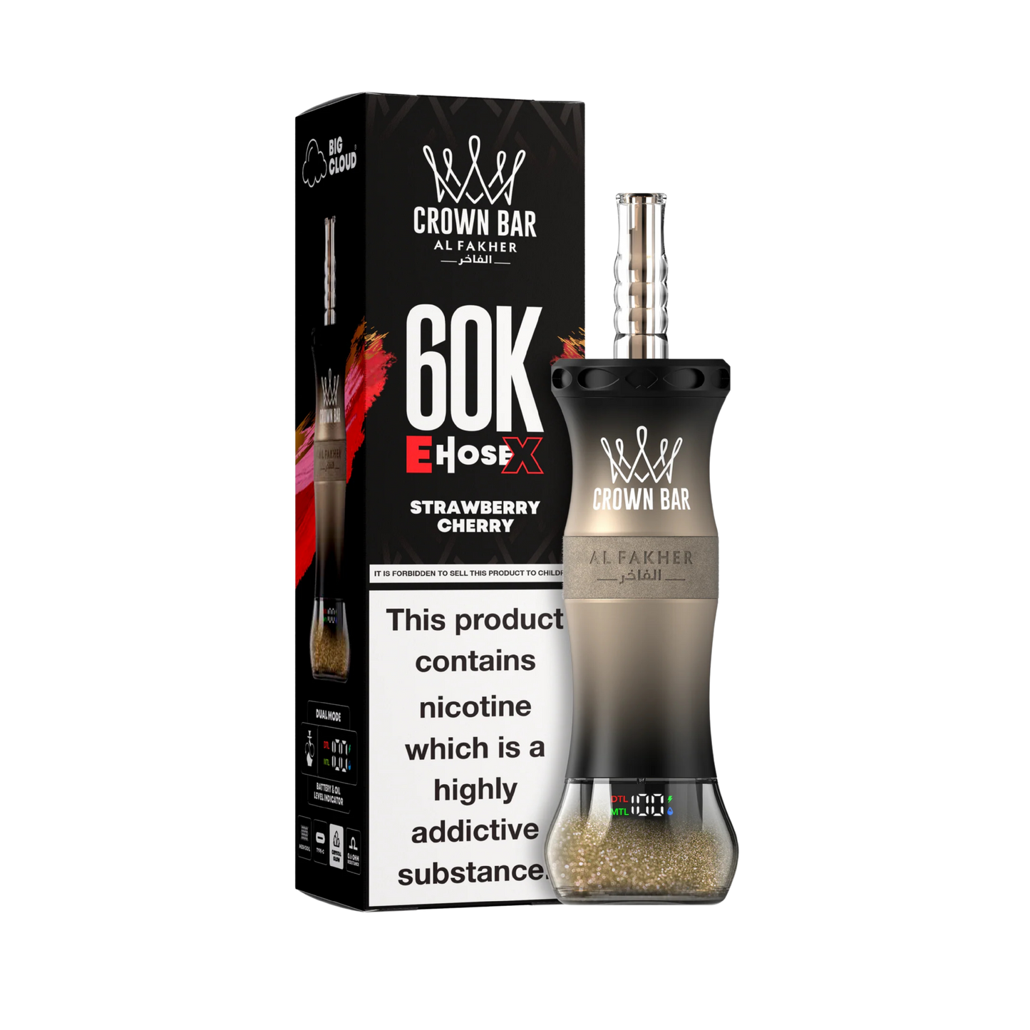 Al Fakher Crown Bar 60000 | Strawberry Cherry