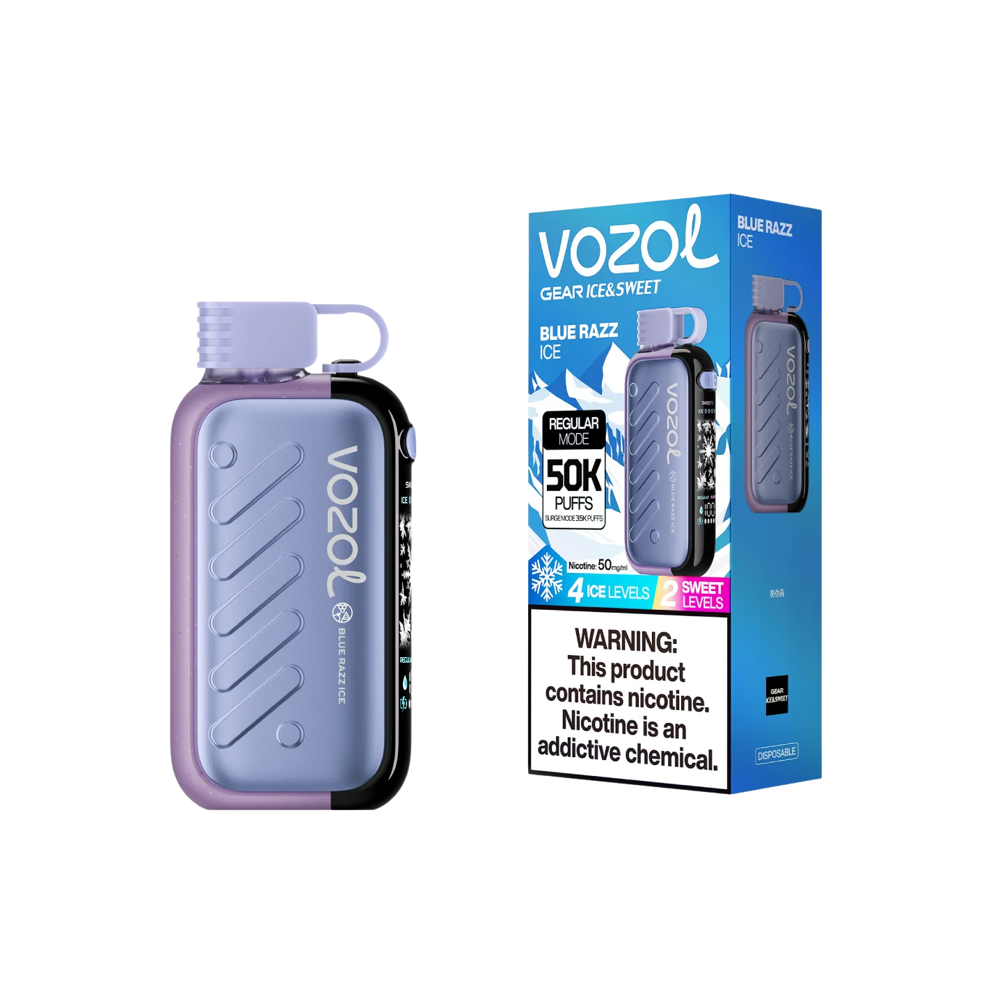 VOZOL GEAR POWER 50000 | Blue Razz Ice