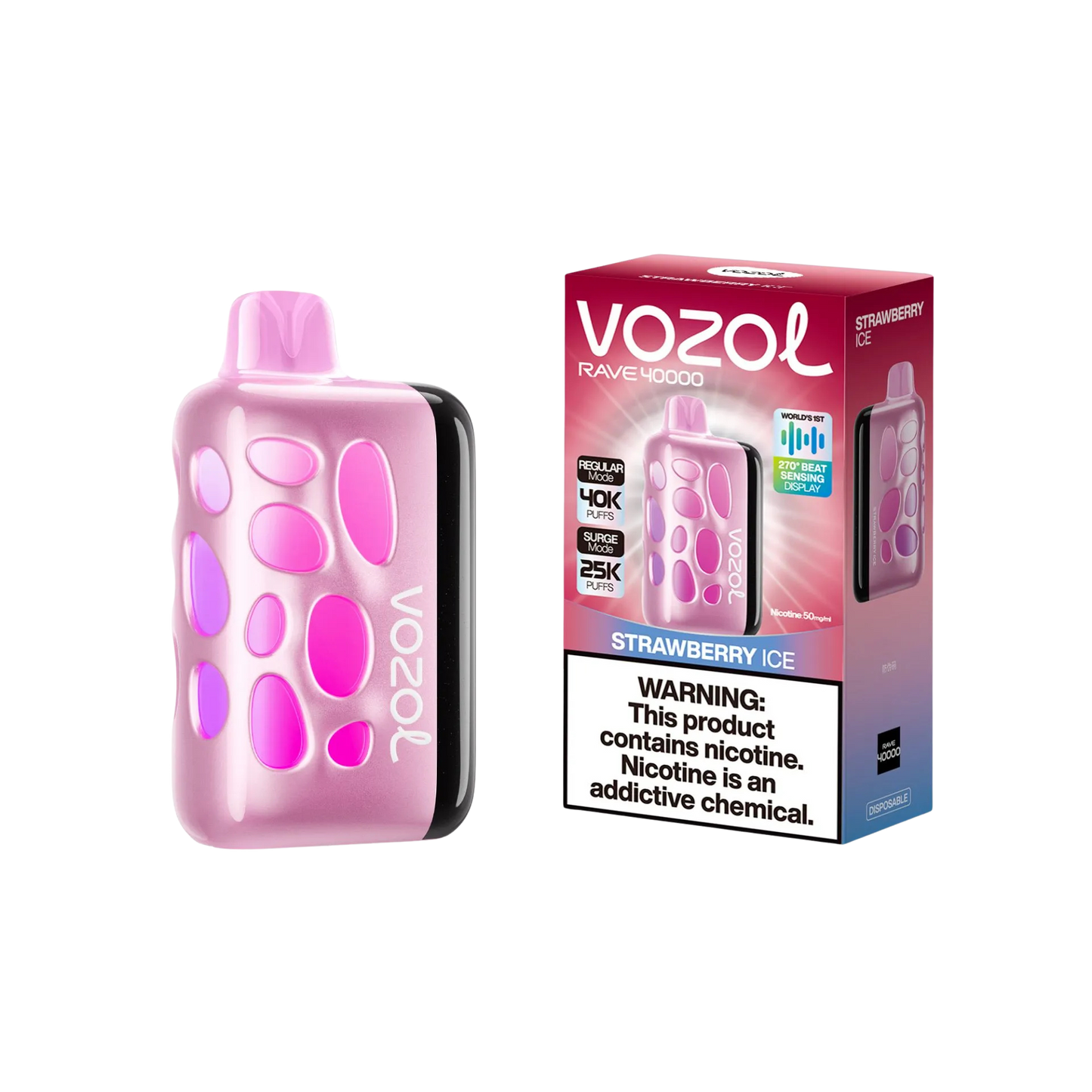 Vozol Rave 40000 | Strawberry Ice