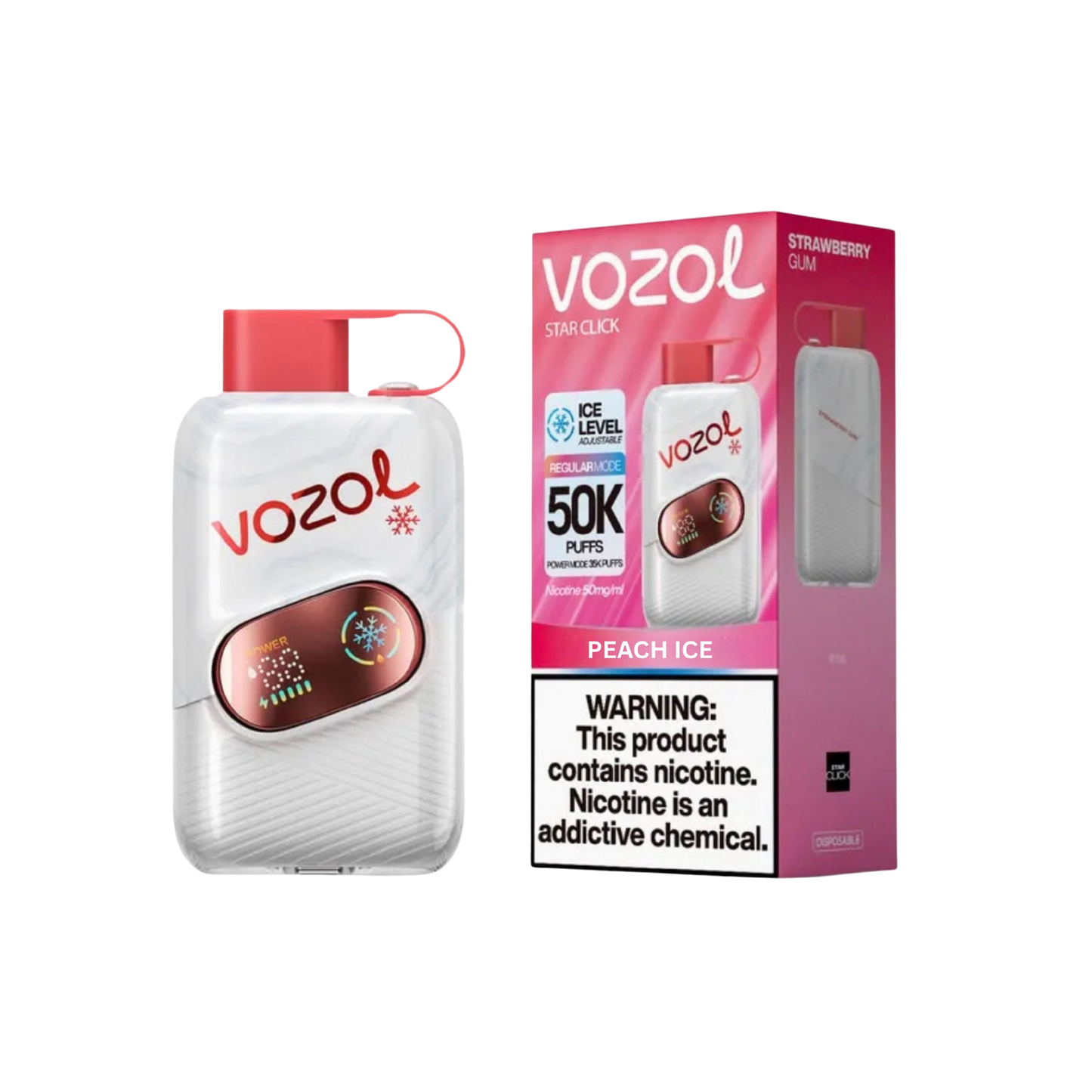 Vozol Star Click 50000 | Peach Ice