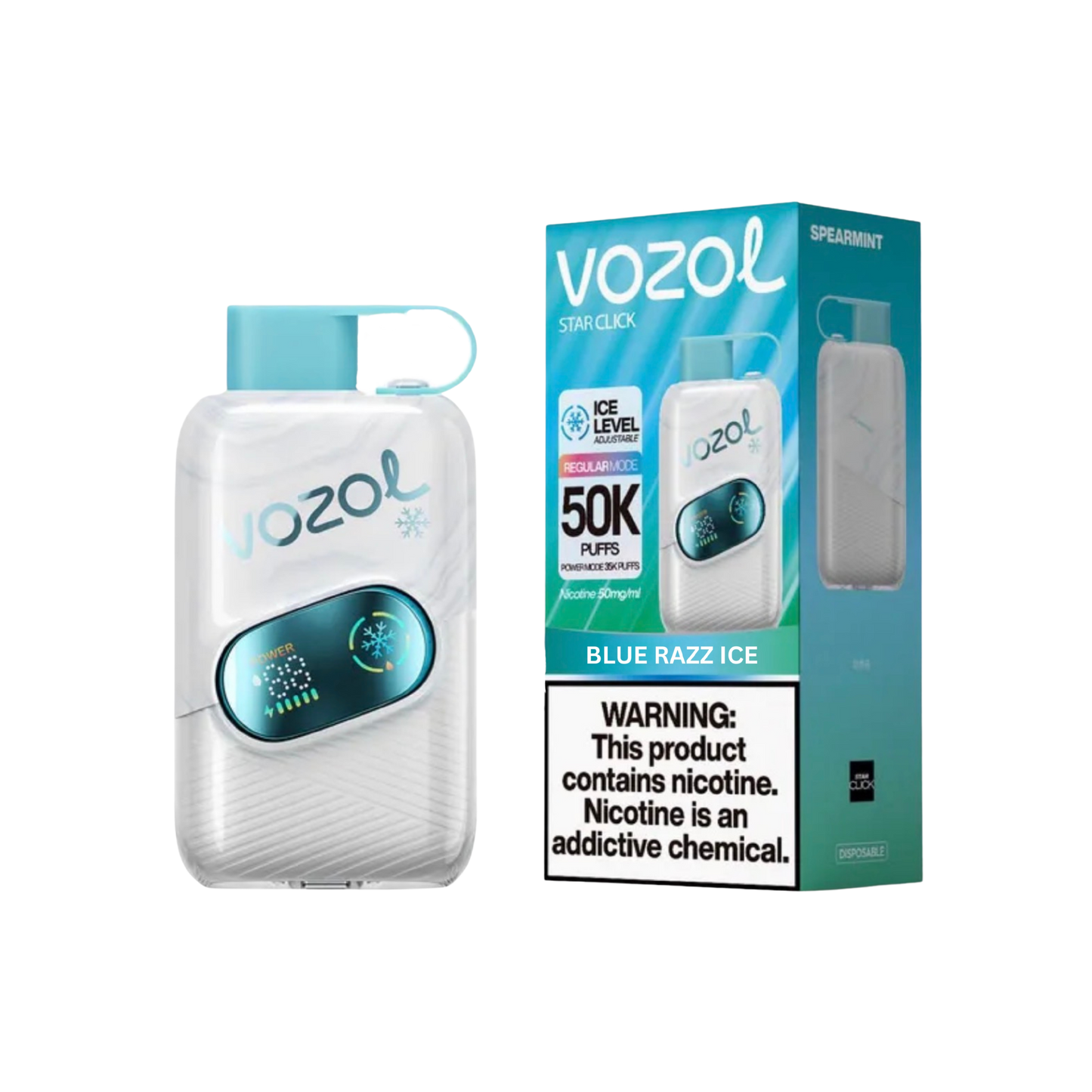Vozol Star Click 50000 | Blue Razz Ice