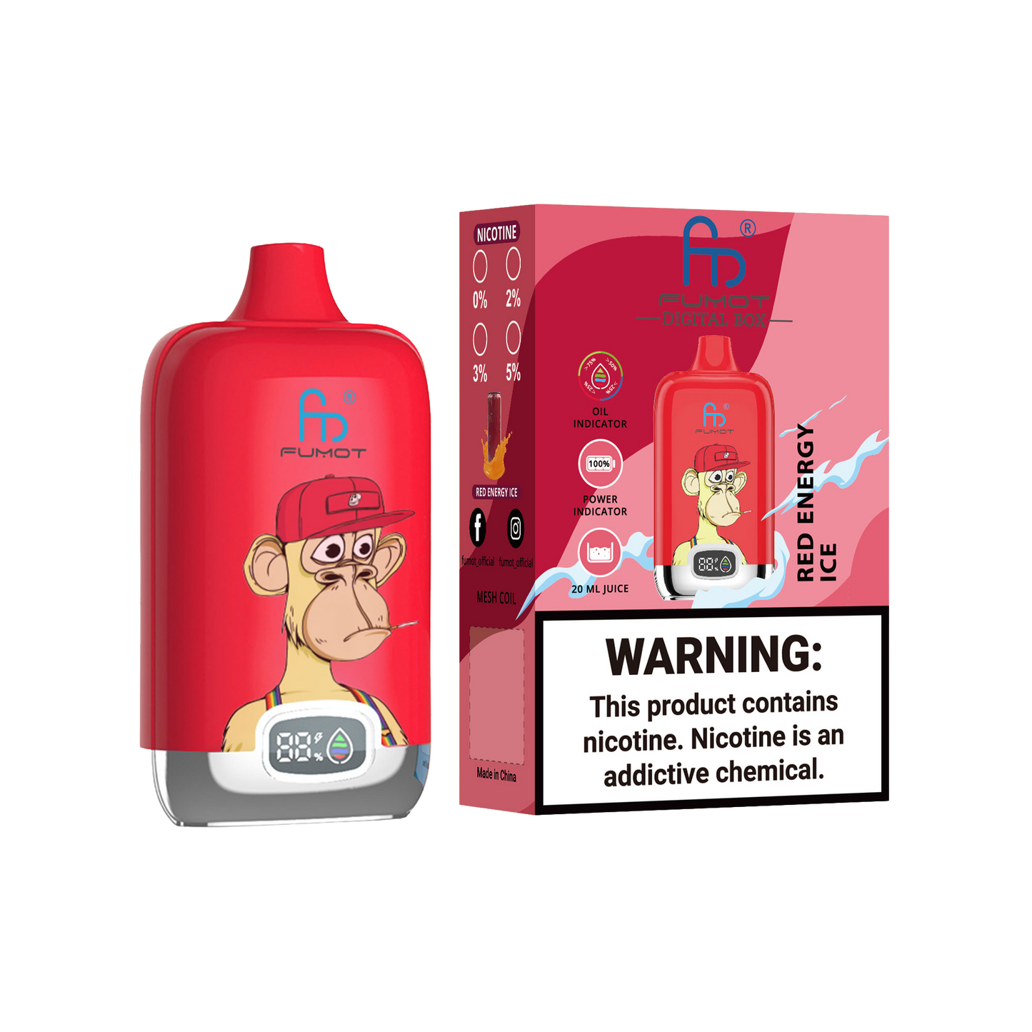 RandM Tornado 12000 | Red Energy Ice